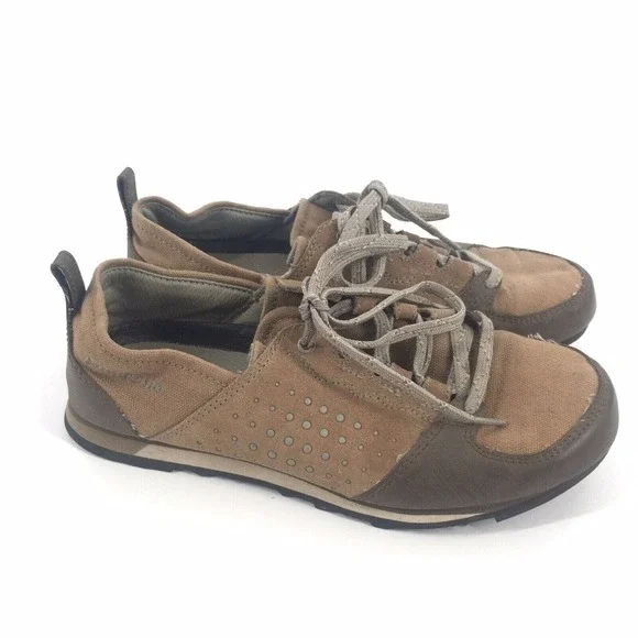 Patagonia Shoes Patagonia Ash Tan Lace Up Canvas Sneakers Size